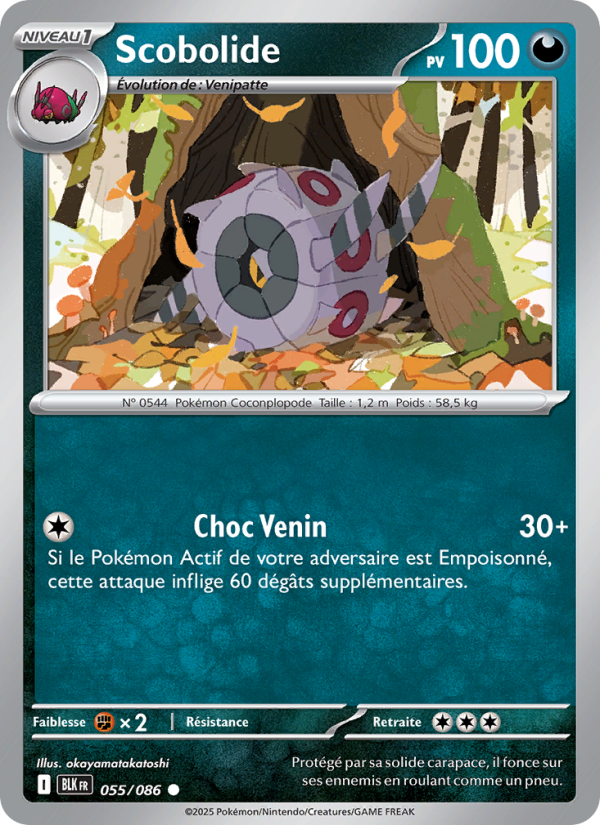 Scobolide 055 — Schwarze Blitze (French Pokémon TCG card)