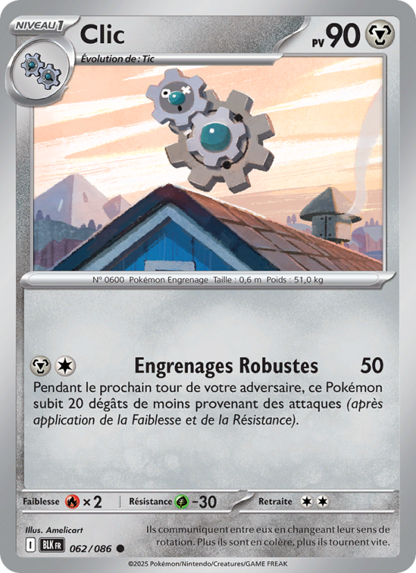 Clic 062 — Schwarze Blitze (French Pokémon TCG card)
