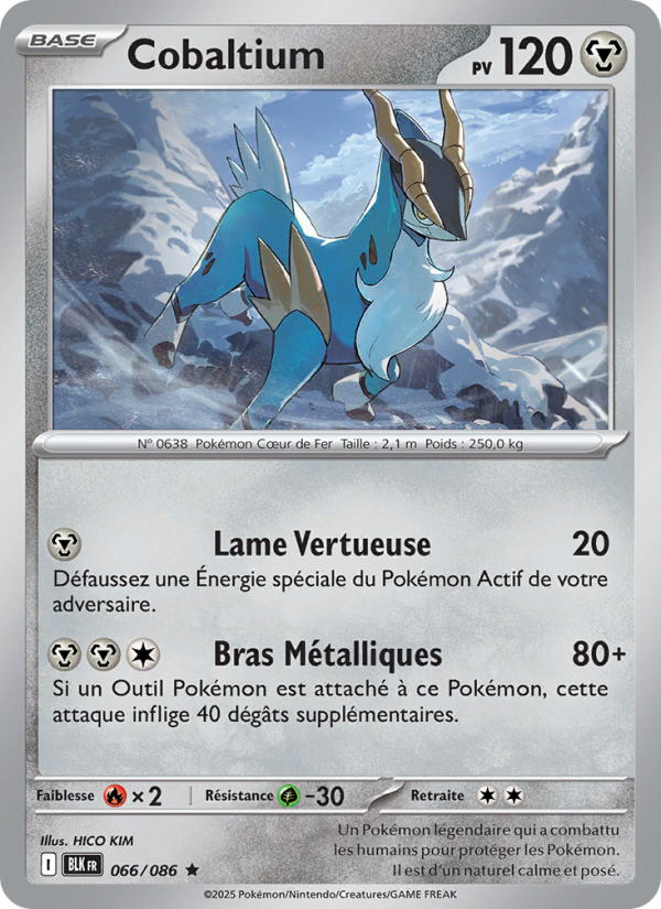 Cobaltium 066 — Schwarze Blitze (French Pokémon TCG card)