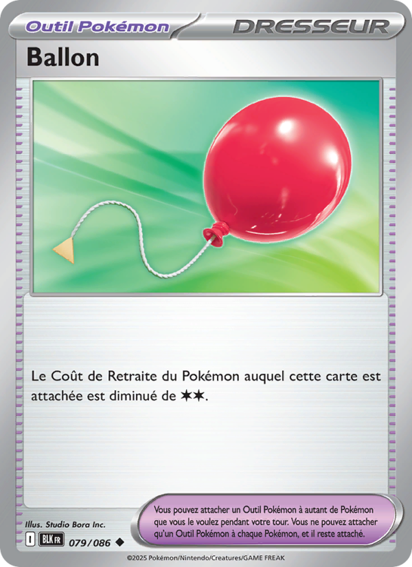 Ballon 079 — Schwarze Blitze (French Pokémon TCG card)