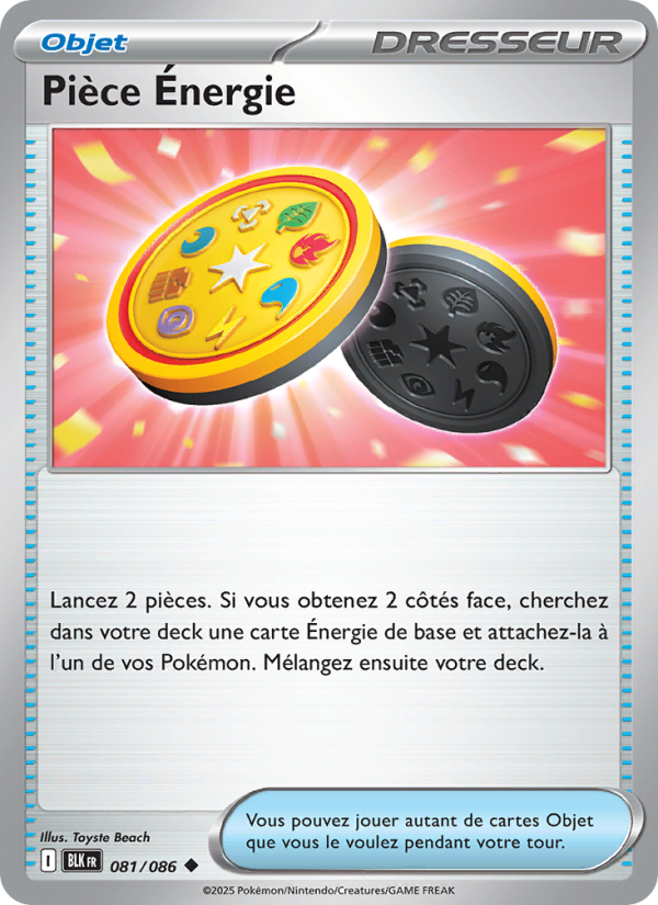 Pièce Énergie 081 — Schwarze Blitze (French Pokémon TCG card)