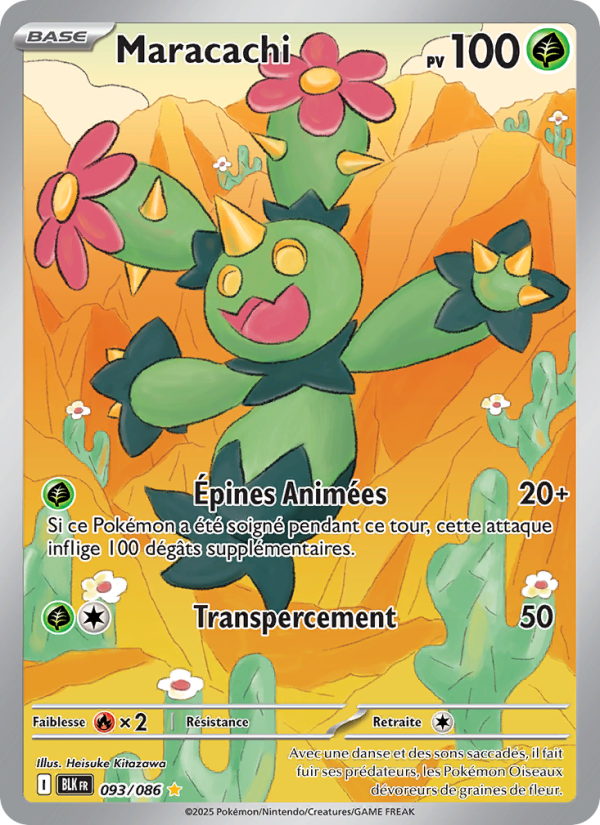 Maracachi 093 — Schwarze Blitze (French Pokémon TCG card)