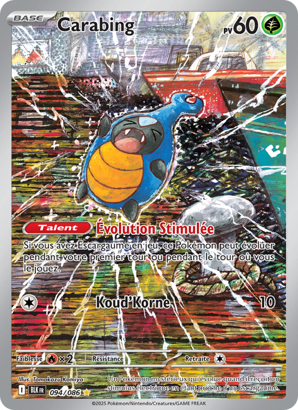Carabing 094 — Schwarze Blitze (French Pokémon TCG card)