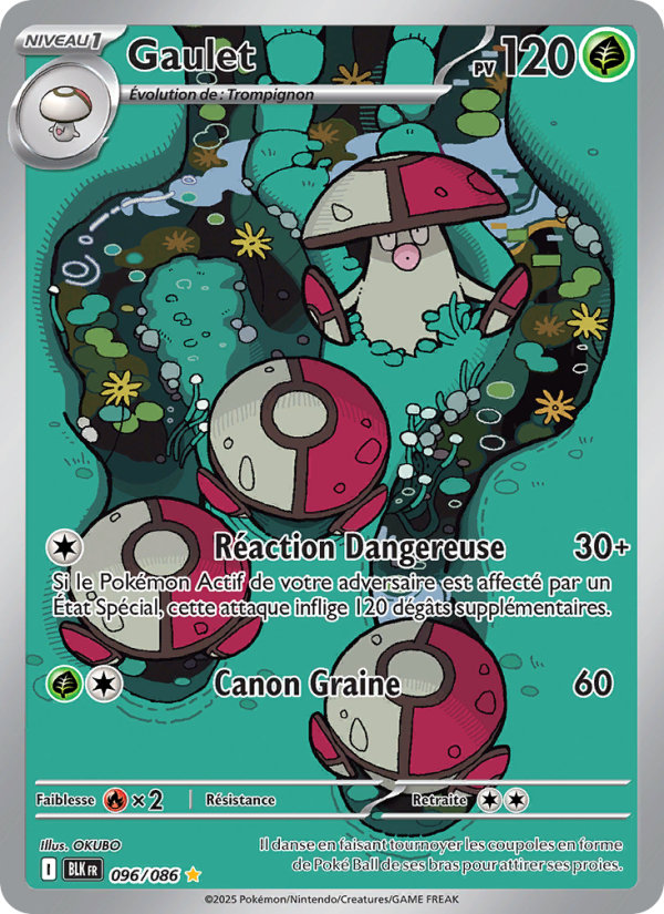 Gaulet 096 — Schwarze Blitze (French Pokémon TCG card)