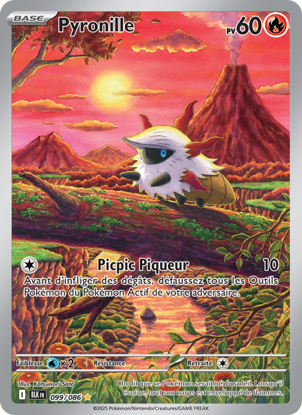 Pyronille 099 — Schwarze Blitze (French Pokémon TCG card)
