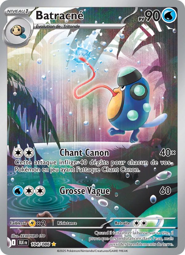 Batracné 104 — Schwarze Blitze (French Pokémon TCG card)