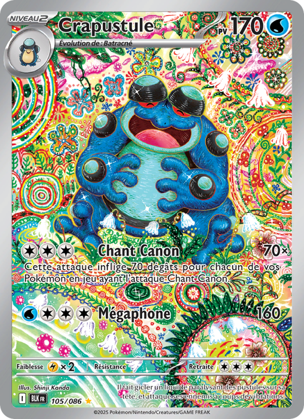 Crapustule 105 — Schwarze Blitze (French Pokémon TCG card)