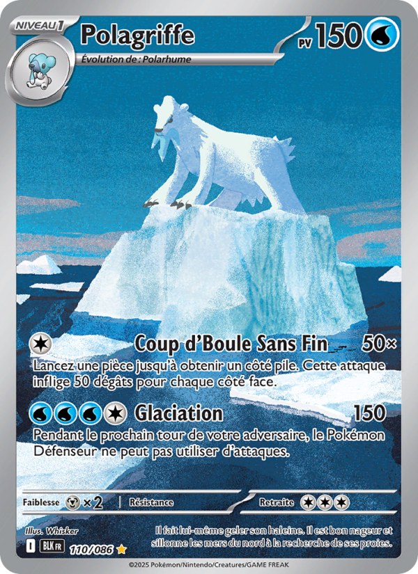Polagriffe 110 — Schwarze Blitze (French Pokémon TCG card)