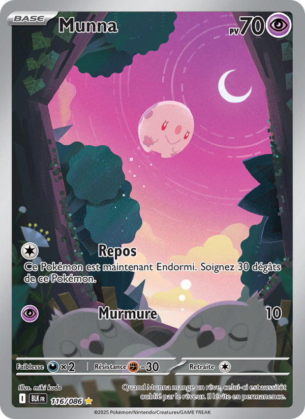 Munna 116 — Schwarze Blitze (French Pokémon TCG card)