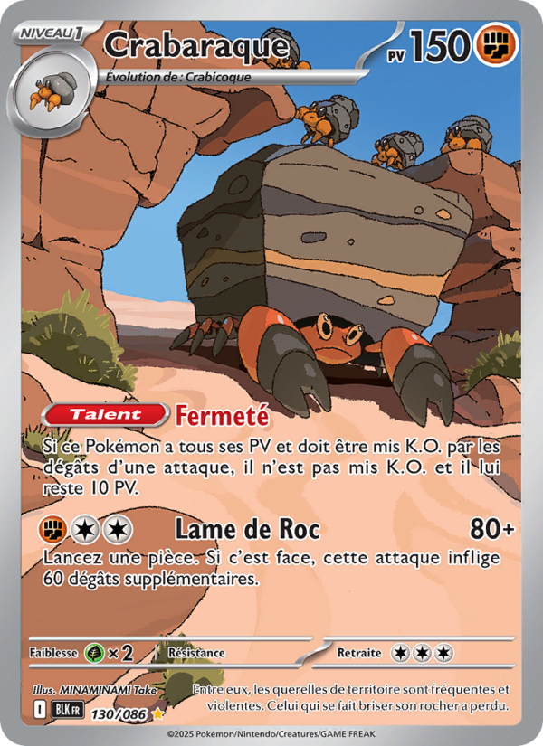 Crabaraque 130 — Schwarze Blitze (French Pokémon TCG card)