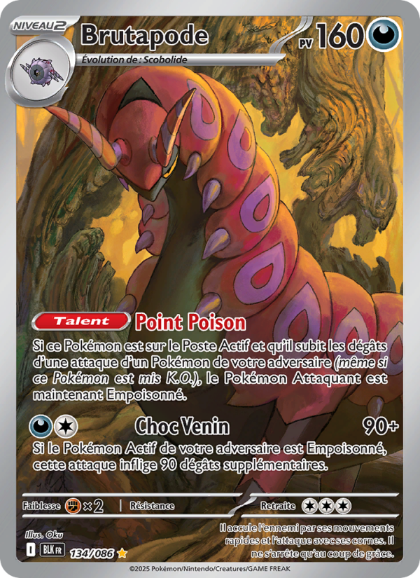 Brutapode 134 — Schwarze Blitze (French Pokémon TCG card)