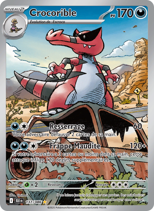 Crocorible 137 — Schwarze Blitze (French Pokémon TCG card)