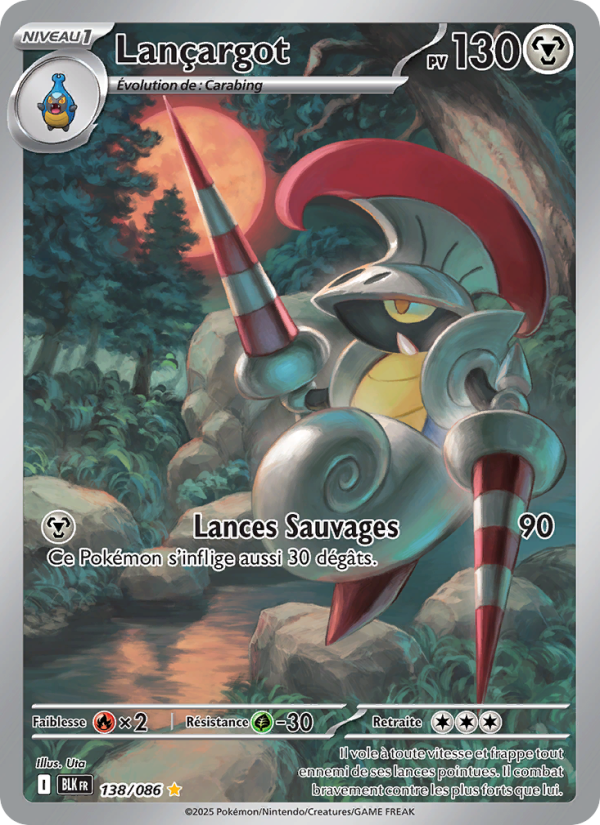 Lançargot 138 — Schwarze Blitze (French Pokémon TCG card)