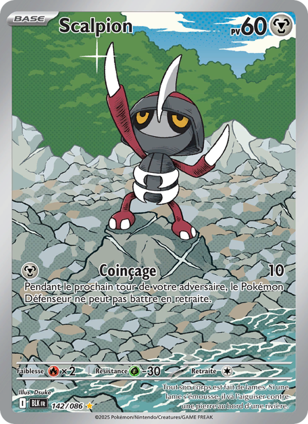 Scalpion 142 — Schwarze Blitze (French Pokémon TCG card)