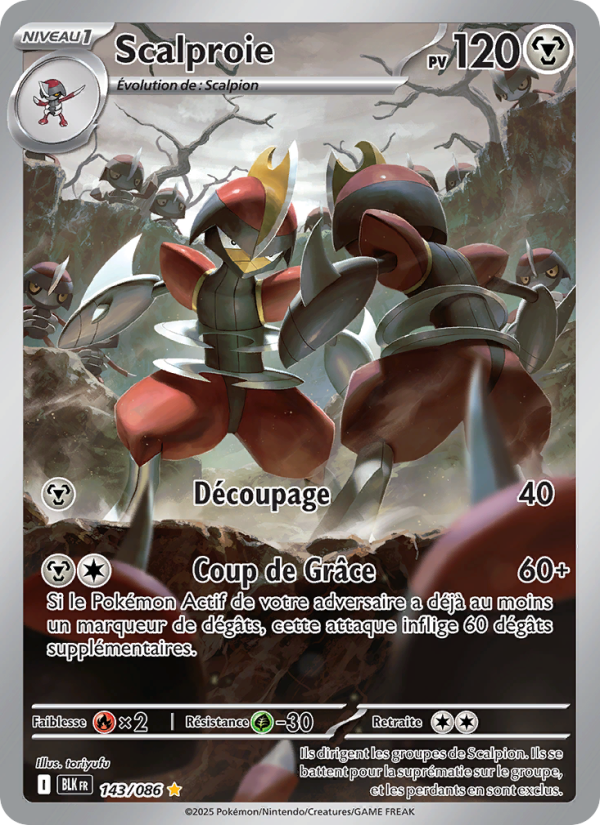 Scalproie 143 — Schwarze Blitze (French Pokémon TCG card)