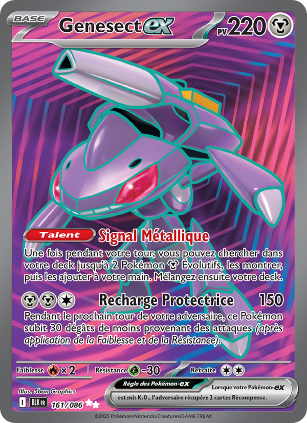 Genesect-ex 161 — Schwarze Blitze (French Pokémon TCG card)