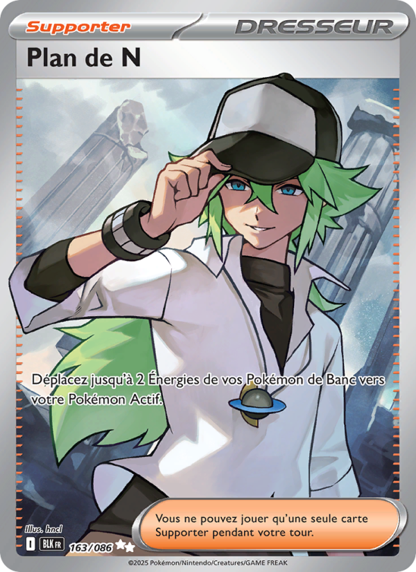 Plan de N 163 — Schwarze Blitze (French Pokémon TCG card)