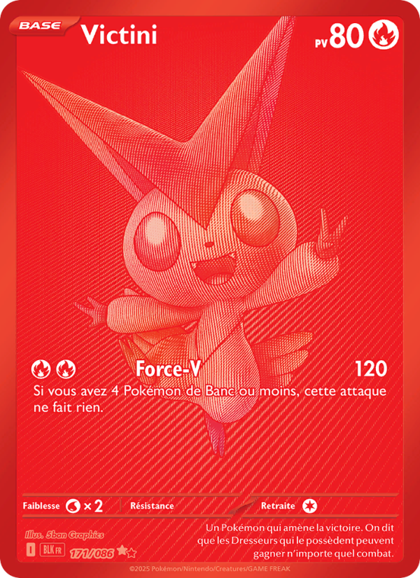 Victini 171 — Schwarze Blitze (French Pokémon TCG card)