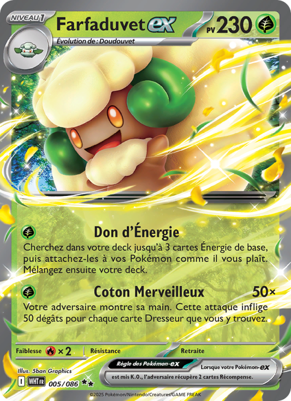 Farfaduvet-ex 005 — Weiße Flammen (French Pokémon TCG card)