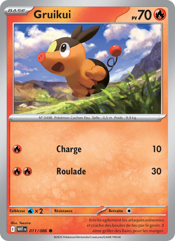 Gruikui 011 — Weiße Flammen (French Pokémon TCG card)