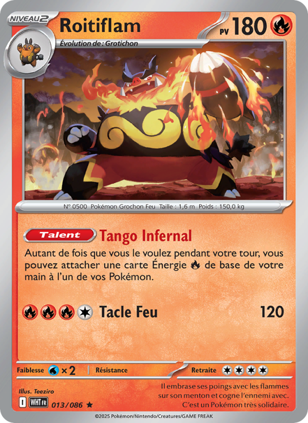 Roitiflam 013 — Weiße Flammen (French Pokémon TCG card)