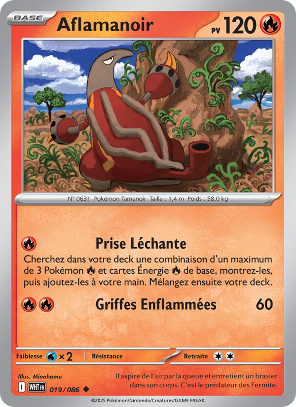 Aflamanoir 019 — Weiße Flammen (French Pokémon TCG card)