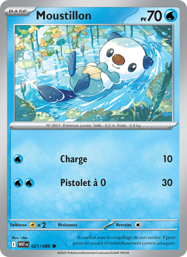 Moustillon 021 — Weiße Flammen (French Pokémon TCG card)