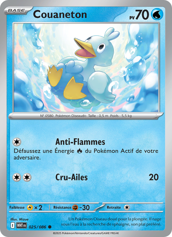 Couaneton 025 — Weiße Flammen (French Pokémon TCG card)