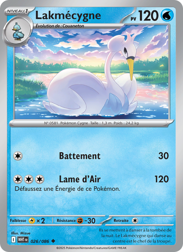 Lakmécygne 026 — Weiße Flammen (French Pokémon TCG card)