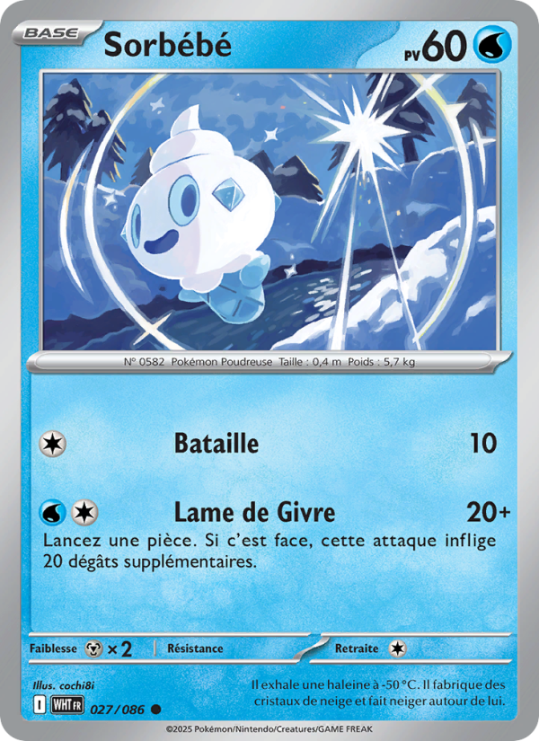 Sorbébé 027 — Weiße Flammen (French Pokémon TCG card)