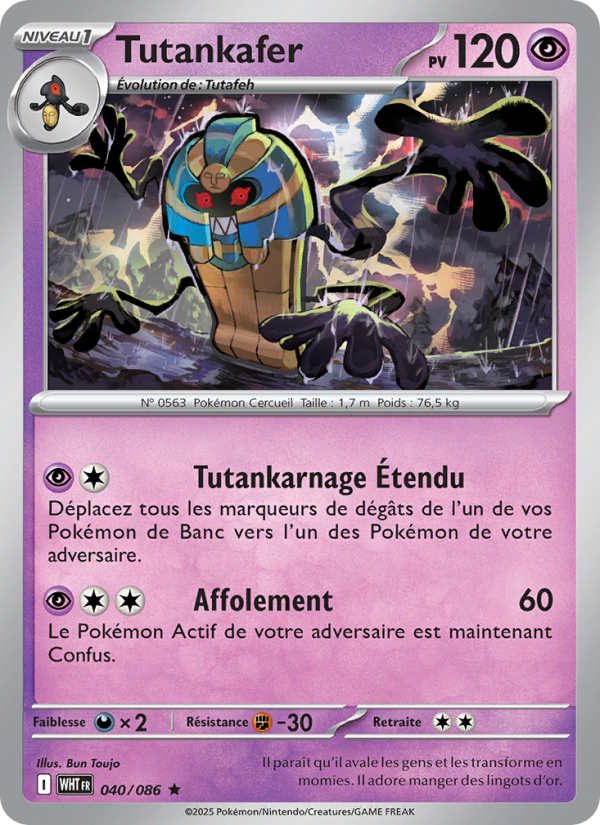 Tutankafer 040 — Weiße Flammen (French Pokémon TCG card)