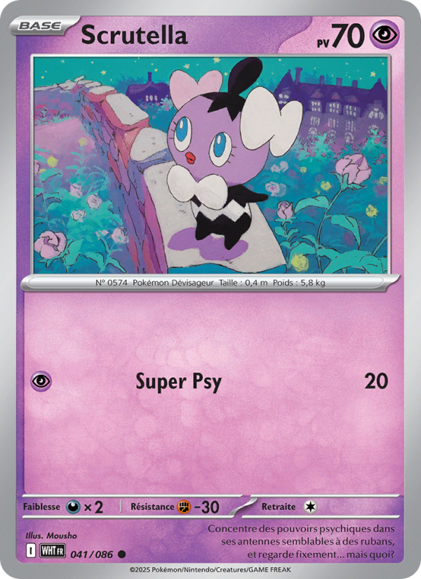 Scrutella 041 — Weiße Flammen (French Pokémon TCG card)