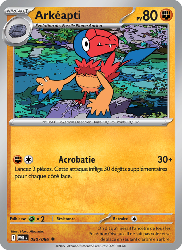 Arkéapti 050 — Weiße Flammen (French Pokémon TCG card)