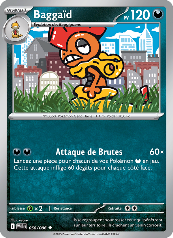Baggaïd 058 — Weiße Flammen (French Pokémon TCG card)