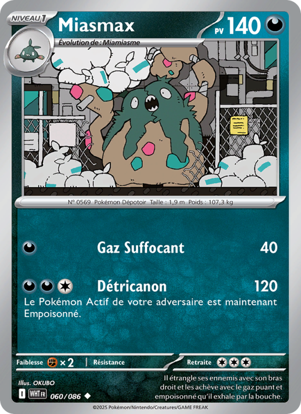 Miasmax 060 — Weiße Flammen (French Pokémon TCG card)