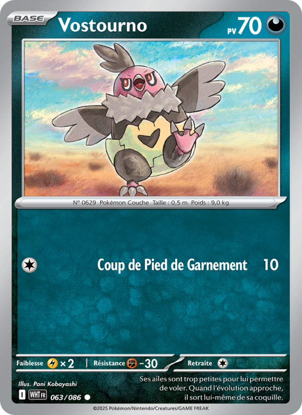 Vostourno 063 — Weiße Flammen (French Pokémon TCG card)