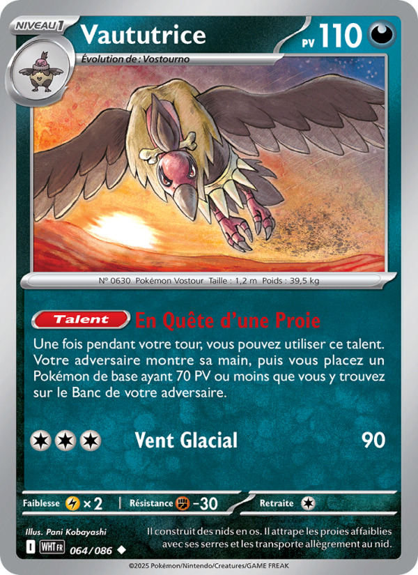Vaututrice 064 — Weiße Flammen (French Pokémon TCG card)