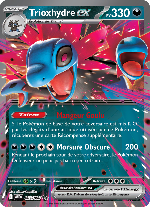 Trioxhydre-ex 067 — Weiße Flammen (French Pokémon TCG card)
