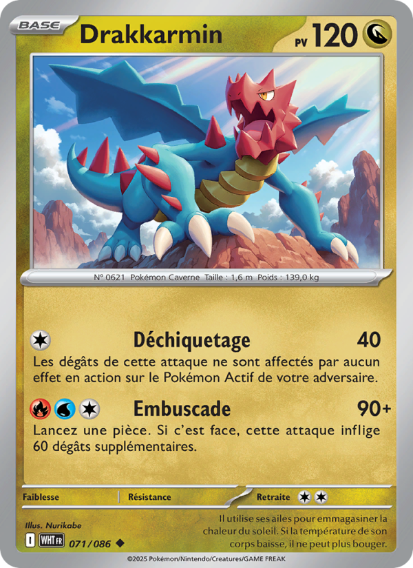 Drakkarmin 071 — Weiße Flammen (French Pokémon TCG card)