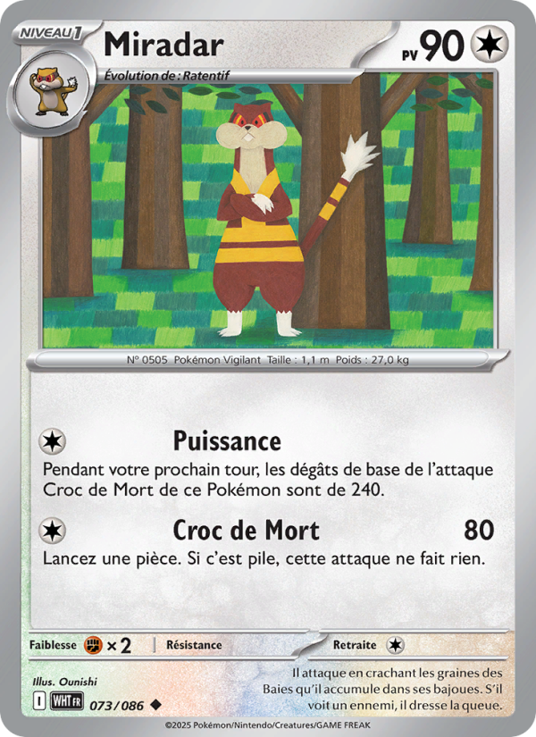 Miradar 073 — Weiße Flammen (French Pokémon TCG card)