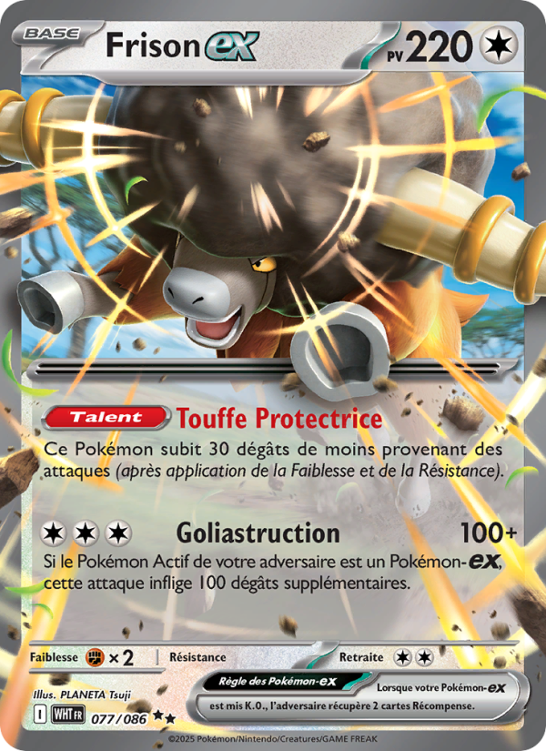 Frison-ex 077 — Weiße Flammen (French Pokémon TCG card)