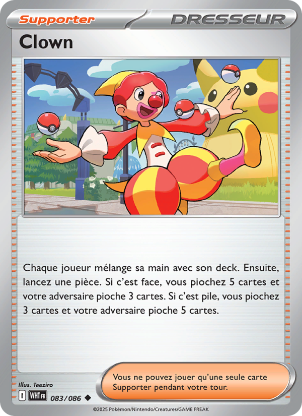 Clown 083 — Weiße Flammen (French Pokémon TCG card)