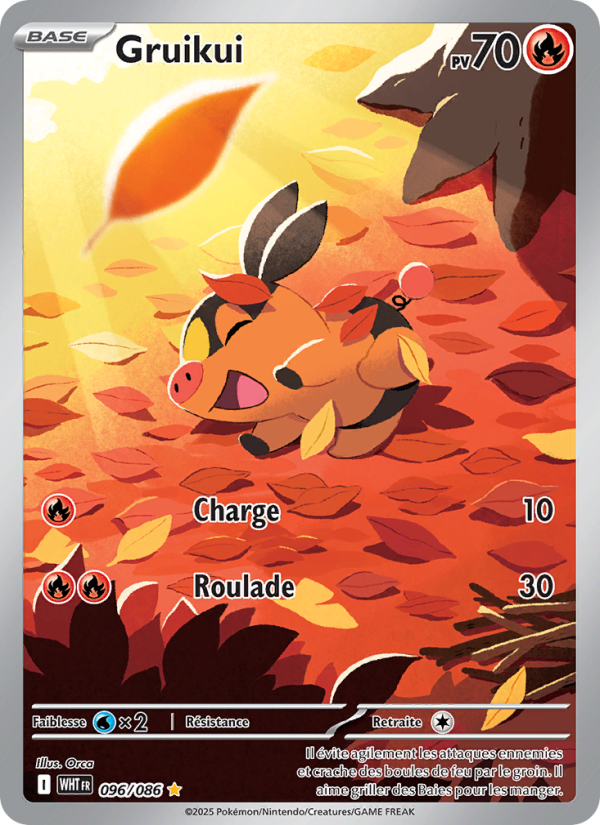 Gruikui 096 — Weiße Flammen (French Pokémon TCG card)