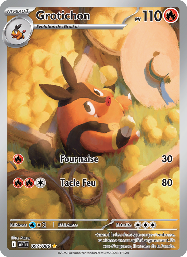Grotichon 097 — Weiße Flammen (French Pokémon TCG card)