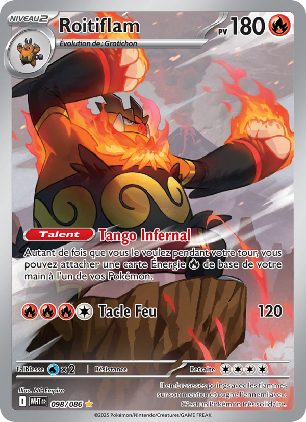 Roitiflam 098 — Weiße Flammen (French Pokémon TCG card)