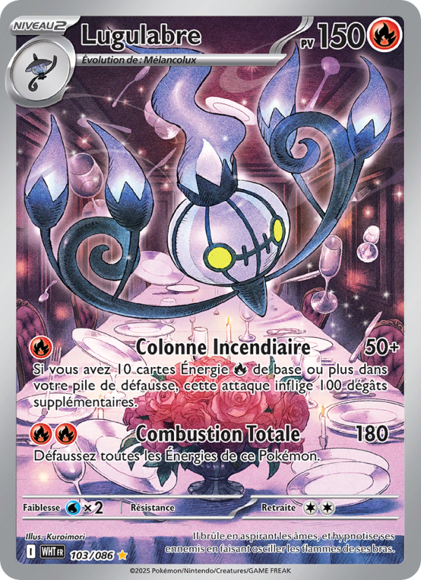 Lugulabre 103 — Weiße Flammen (French Pokémon TCG card)