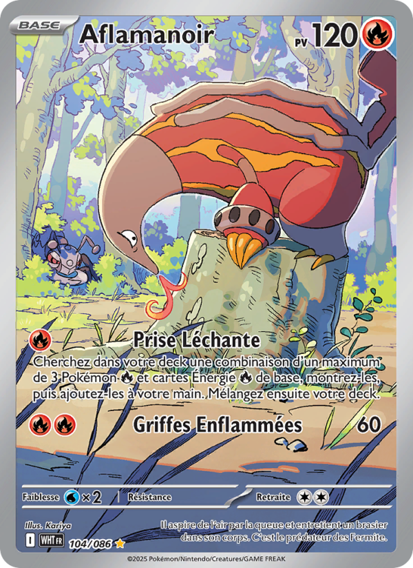 Aflamanoir 104 — Weiße Flammen (French Pokémon TCG card)