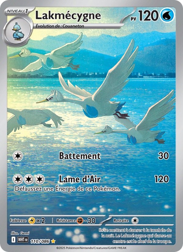 Lakmécygne 110 — Weiße Flammen (French Pokémon TCG card)