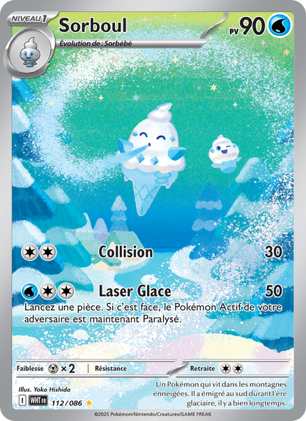 Sorboul 112 — Weiße Flammen (French Pokémon TCG card)