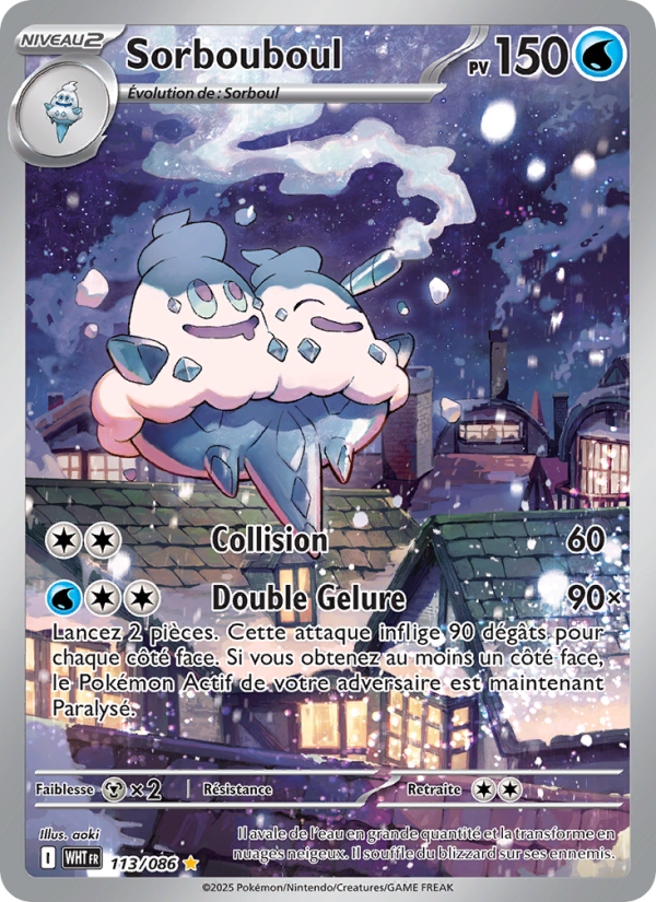 Sorbouboul 113 — Weiße Flammen (French Pokémon TCG card)